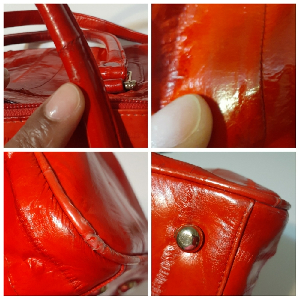 Vintage Red Genuine Eel Skin Purse - Picture 6 of 10